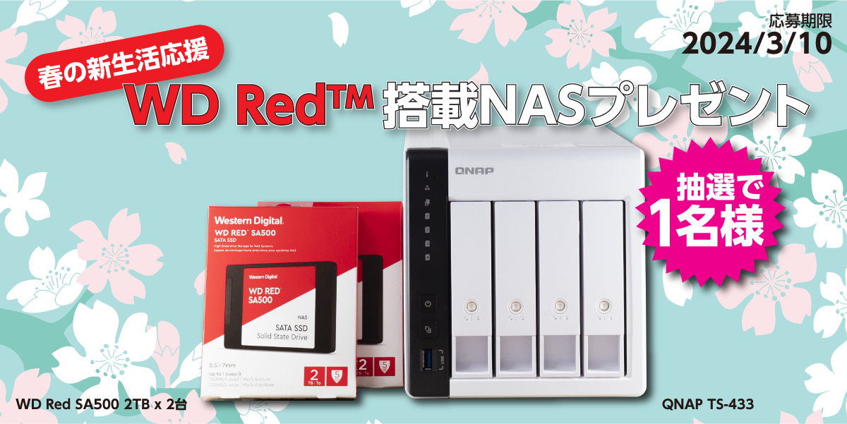 WD Red搭載NASプレゼント